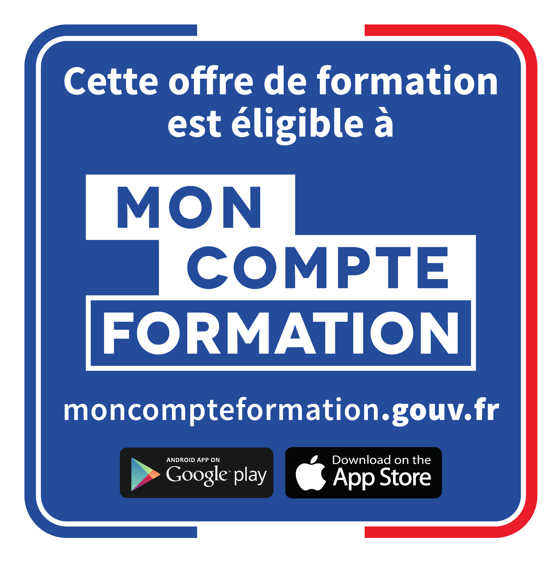 Cette offre de formation est éligible à Mon Compte Formation
